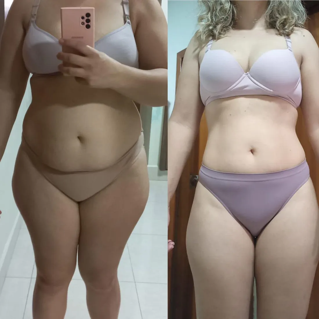 Antes e depois de aluna da RO Training