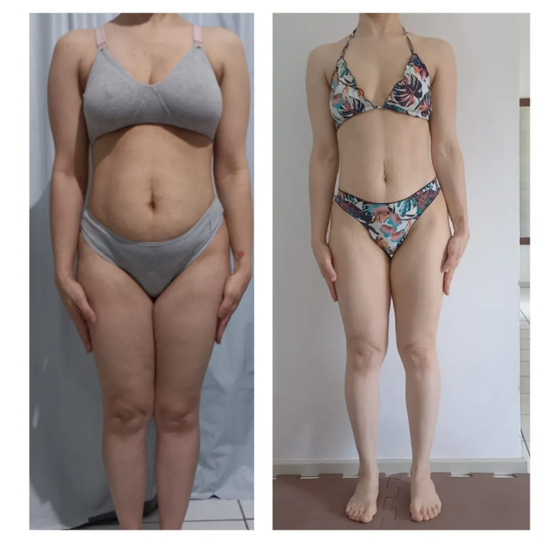 Antes e depois de aluna da RO Training