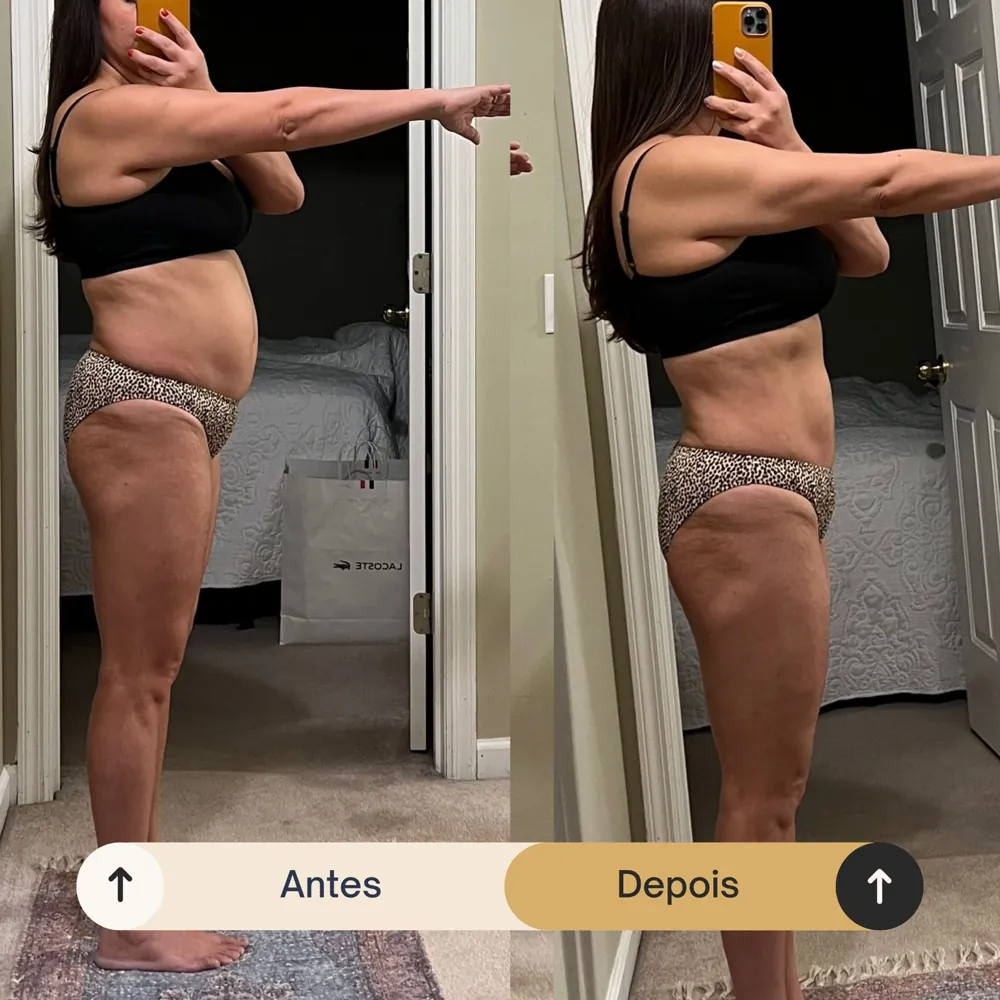 Antes e depois de aluna da RO Training