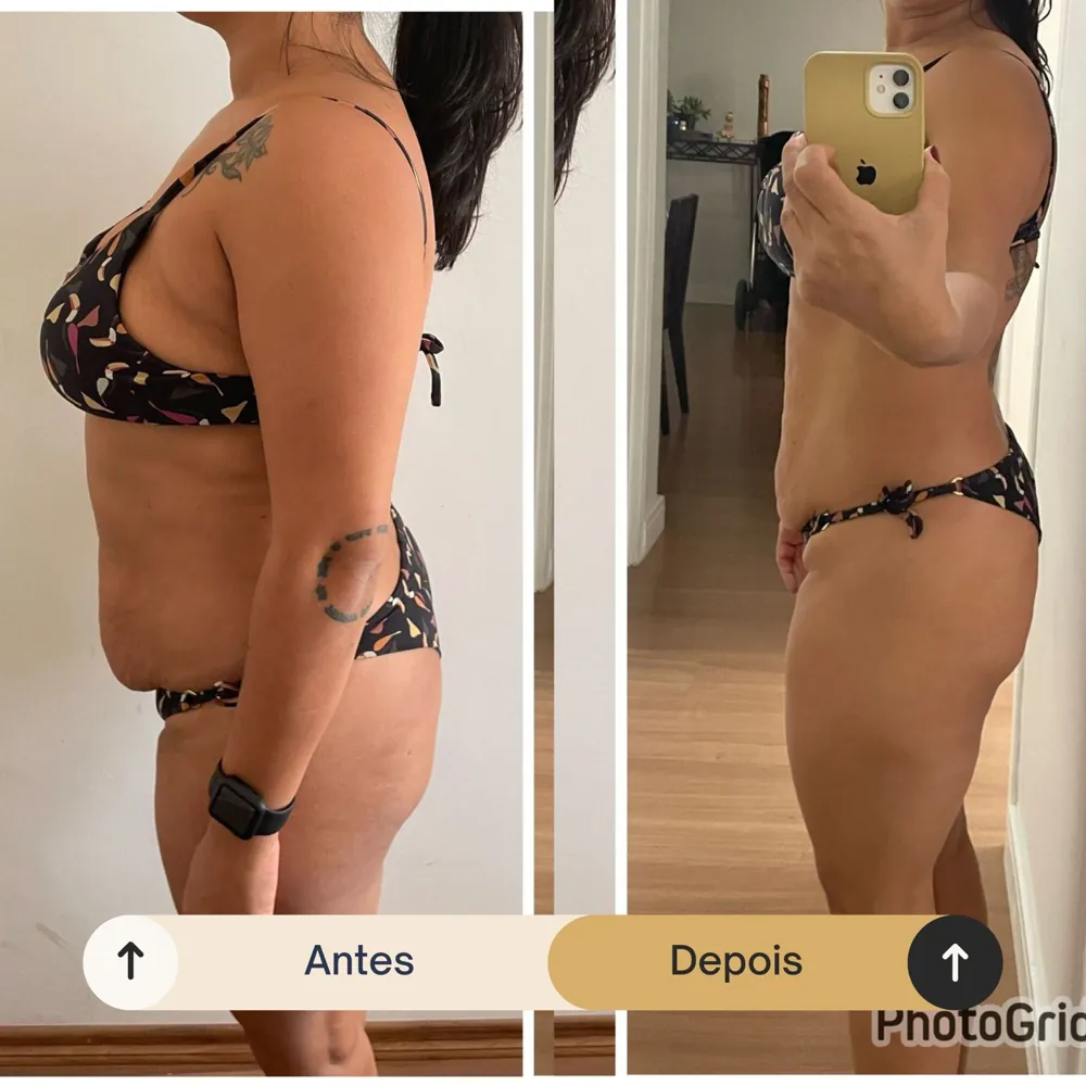Antes e depois de aluna da RO Training