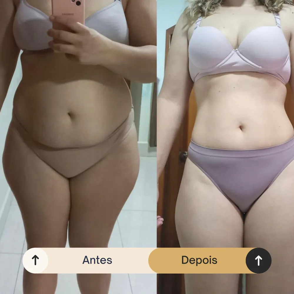 Antes e depois de aluna da RO Training